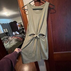 Aerie Olive Green Midi Dress